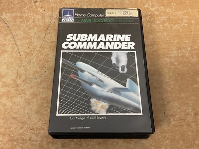 Submarine Commander Atari 400/800 Video Game Cartridge Vintage Sub