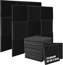 24 Pannelli Fonoassorbenti Adesivi 30x30x2,5cm Pannelli Acustici Insonorizzanti