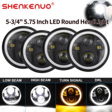 4pcs LED Headlights DRL 5.75" 5 3/4" Inch for Chevy Corvette Peterbilt 359 2035