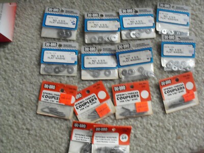 Lot of 14 RC Part Packs Du-Bro Spring Thread Couplers Washers More NIP