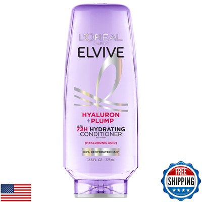 L'Oreal Paris Elvive Hyaluron Plump Hydrating Conditioner for Dehydrated, Dry