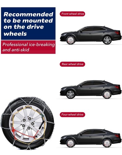 Snow Chains Car SUV Pickup Trucks Universal Adjustable Snow Tire Chains KN130 - 第 4/9 張圖片