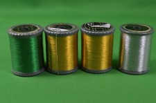 Lot of 4 Embroidery Thread,Janome,Brother,Gold,Green,Silver,Polyester,250m,New