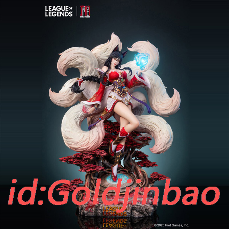 JIMEI Palace LOL the Nine-Tailed Fox Model Ahri Statue In Stock