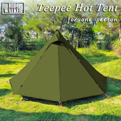 Pyramide Tente Mouche avec Cheminée Trou Tente Camping Tipi boutiques Adulte Extérieur Imperméable