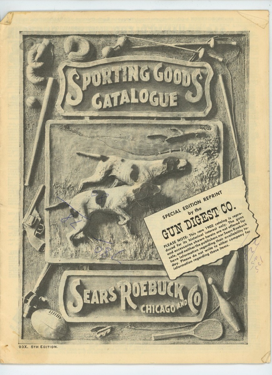 VTG Reprint Sporting Goods Catalog Sears Roebuck CO 5th