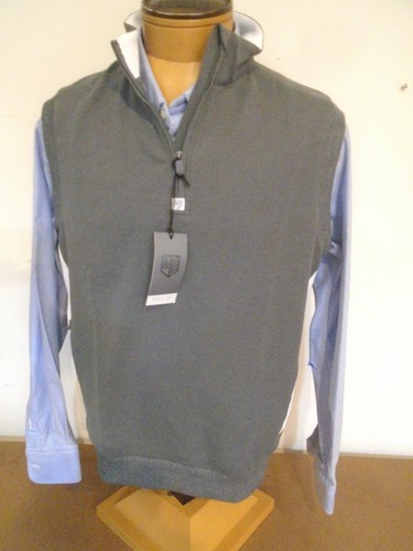 Bobby Jones Rule 18 Performance Fabric Quarter Zip Vest NWT Medium $135 Gray - Picture 2 of 9