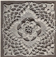 Vintage Irish Crochet Bedspread Motif 7 Crochet PATTERN ONLY