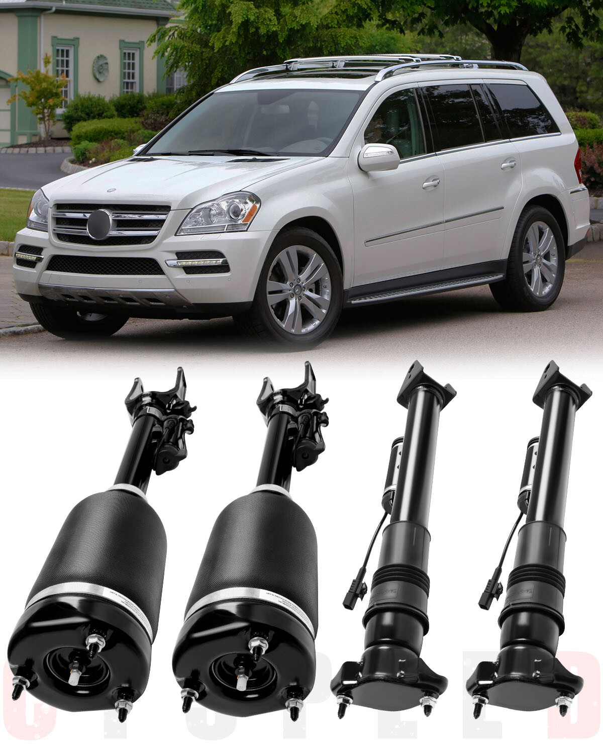 4PCS Front & Rear Air Suspension Shock Strut For Mercedes W164 GL550 GL450 ML320