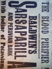 BALDWIN'S SARSAPARILLA SIGN VINTAGE 1880's — photo 4