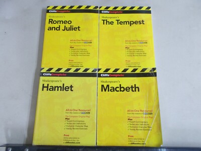 4 CLIFFS COMPLETE # TRADE OB ROMEO JULIET TEMPEST HAMLET MACBETH SHAKESPEARE