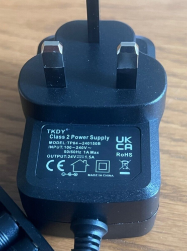 TKDY 24V 1.5A PSU 36W AC DC Adapter 5.5x2.1mm 110v-240v AC in, 24V DC Out - Picture 2 of 8