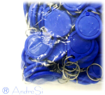 20x NFC Tag ISO14443A 13,56 RFID Transponder Keyfob Blau komp. MF S50 1kbit