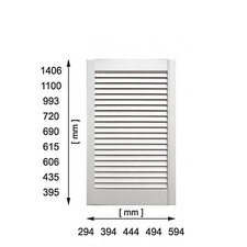 Pine Wood WHITE Colour / FRONT DOOR / Louvre Cabinet Cupboard Wardrobe Slatted