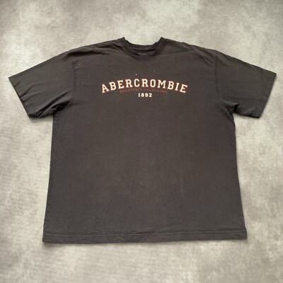 Vintage 90s Y2K Abercrombie & Fitch Graphic Tee Size L Arch Spell