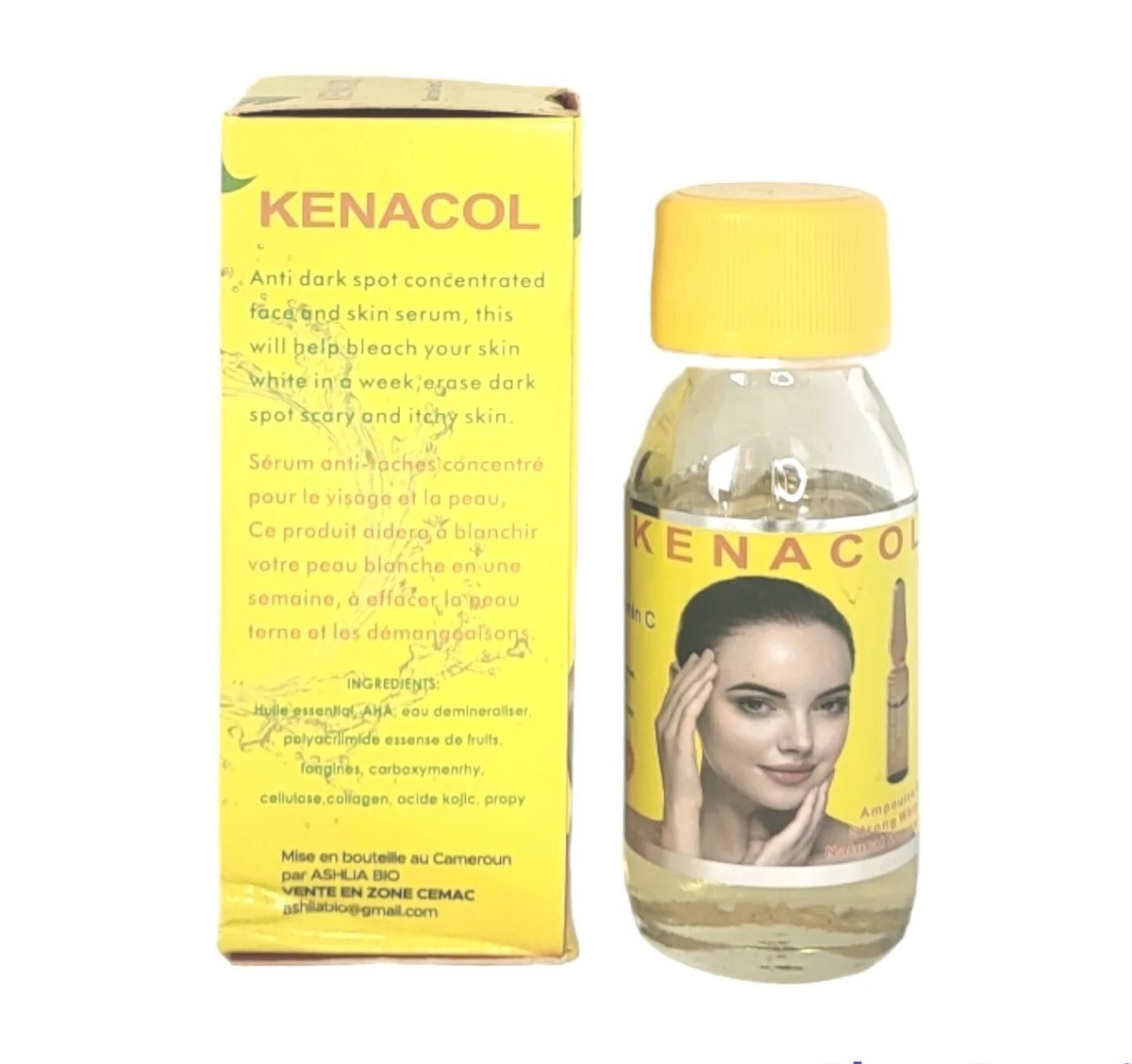Crème Blanchissante Gluta Fort Aux Acides De Fruit - 250 Ml, Pour Taches Et éclat