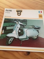 Paloma  scooter  50 cm3 Vispetta  1963 Carte moto Collection Atlas France