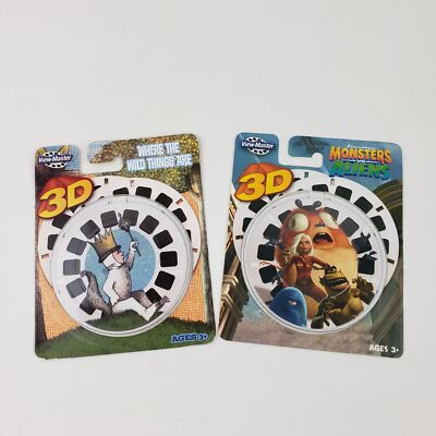 2 View-Master 3D Reels - Where The Wild Things Are & Monsters Vs. Aliens SEALED