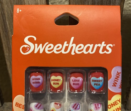 Juego de uñas prensadas sobre Valentine Sweethearts 18 quilates, mayores de 8 años, insecto del amor, guisante sudoroso - Imagen 7 de 11