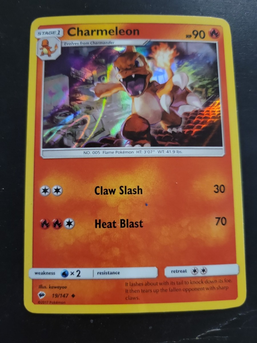 Pokemon TCG Card 2017 Burning Shadows - Charmeleon 19/147 Holo | eBay