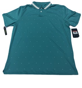 Nike Dri Fit Polo Golf Shirt Teal/White Men Size Large | eBay
