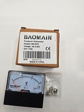 Baomain Voltmeter AC 0-30V Rectangular Class 2.5 Analog Panel Volt DH-670