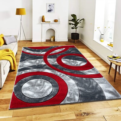 Extra großer rutschfester Vorleger | Retro Wohnzimmer & Schlafzimmer Teppich | Fußmatte