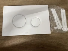 TOTO YT930#WH Dual Button Push Plate/Round Buttons for In Wall Tank Systems