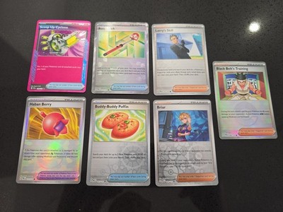 Lot of 7 Prismatic Evolutions Pokemon Holos & Reverse Holos
