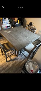 Signature Design by Ashley Haddigan 5pc Counter Height Table Set, Gray, Leaves