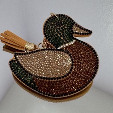 New Brown Green Duck Keychain/Bag Charm