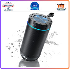 comiso Bluetooth Speaker, IP65 Waterproof Portable Speaker with 360  HD Black