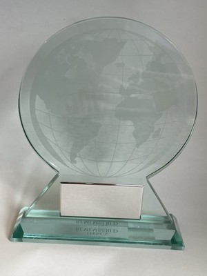 Things Remembered Crysal Globe Award/Trophy - Has NOT been personalized
