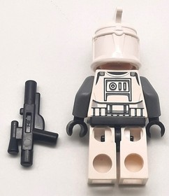 Lego Star Wars Clone Trooper Gunner Minifigure SW0221 w/Blaster 8014 8039