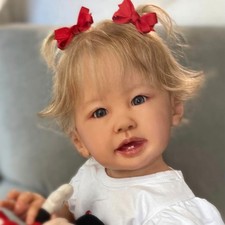 Already Finished Reborn Baby Doll Rooted Hair 28inch Toddler Girl Birthday Gift
