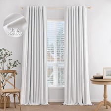 MIULEE 100 Blackout Curtains 84 inches Long 52"W x 84"L Pack of 2 , White