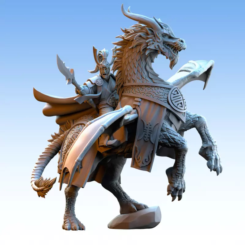 Figurine Wargame Astarii Général Hayoran en Résine Premium Haute Résolution 3D