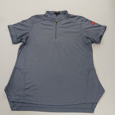 Apparel Collection Women's L Gray McDonalds Short Sleeve Uniform 1/4 Zip Shirt
