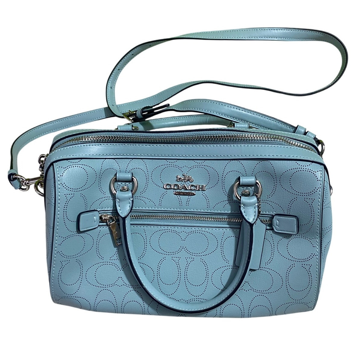 Coach 2Way Shoulder Bag Leather Green Authentic G02172377