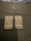 (2) Johnson  Matthey Silver Bar .999 Pure Bullion, 1 Troy oz Each Total of 2oz