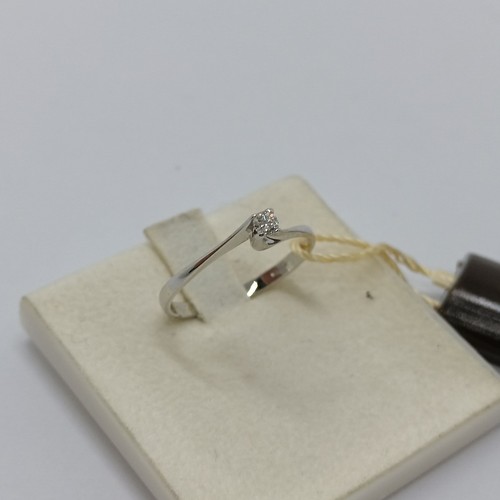 ARMONIE ANELLO SOLITARIO IN ORO BIANCO 18KT E DIAMANTE NATURALE 0.07 (0416) - Foto 3 di 15