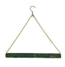 ANTIQUE 1930'S RARE GREEN VELVET STOLE SCARF HANGER DELICATES FURS 22  ROD LOOK 