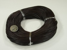 100 Yards 2mm Thick Dark Brown India Handmade Leather Cording Bulk XTP-1