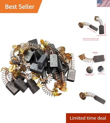 Repair Tool Carbon Brushes Set - 30 Pcs Self-Stop 6x10x17mm for Electric Motors