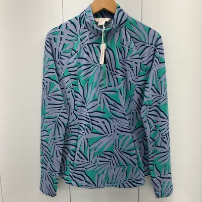 Tommy Bahama Active Women's 1/4 Zip Pullover Tropical Periwinkle NWT Size Large