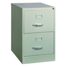 Alera HVF1929LG Vertical File Cabinet 2 Legal Drawers Light Gray