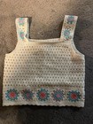 "btween girls" size 5 sleeveless top. Looks like crochet. Pretty Flower border. — photo 1