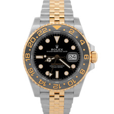 2023 PAPERS Rolex GMT-Master II Two-Tone 18K Gold 40mm JUBILEE 126713 GRNR BOX