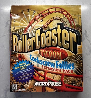 RollerCoaster Tycoon: Corkscrew Follies (PC, 1999)NEW SEALED Big Box
