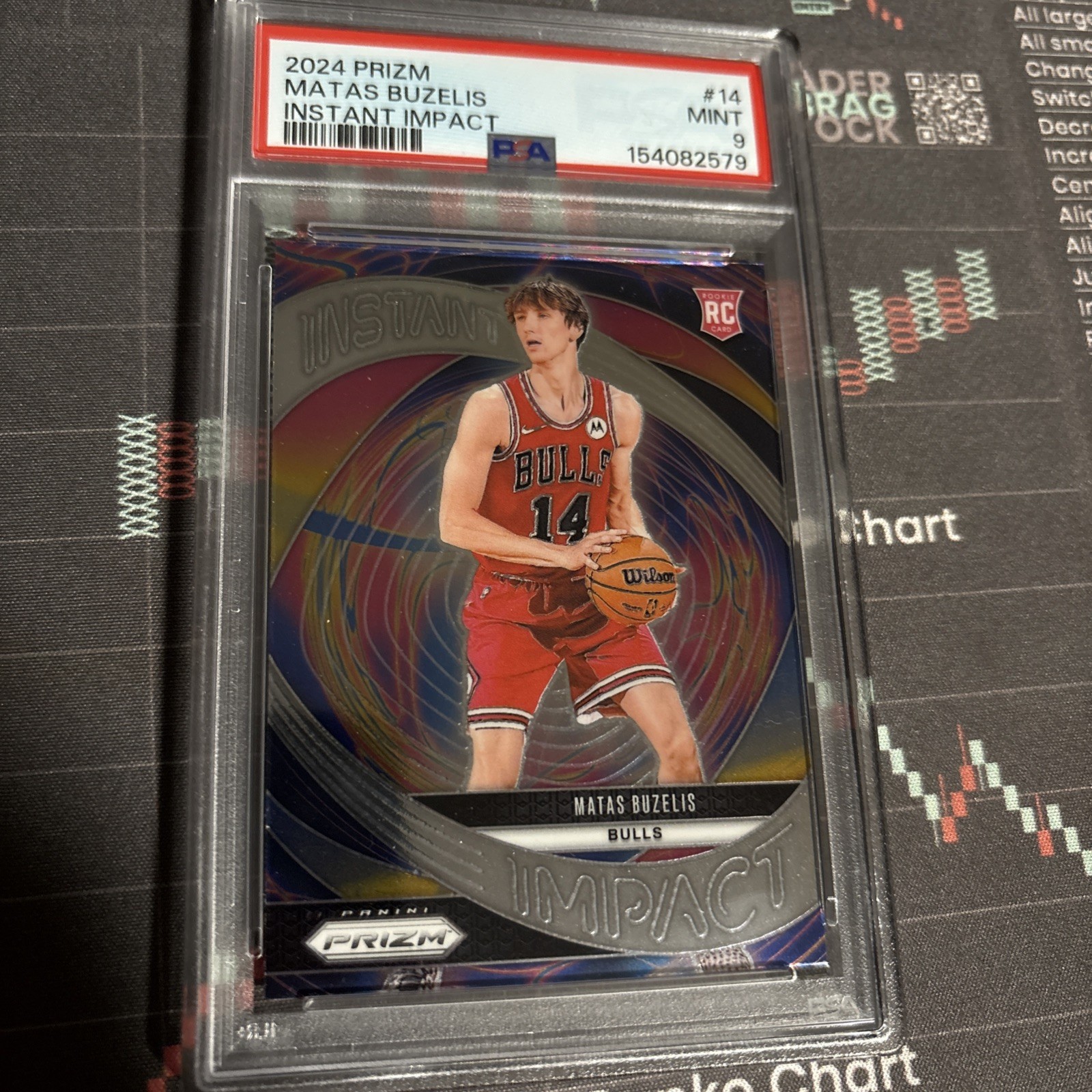 2024 Prizm NBA Matas Buzelis RC Instant Impact PSA 9 Chicago Bulls